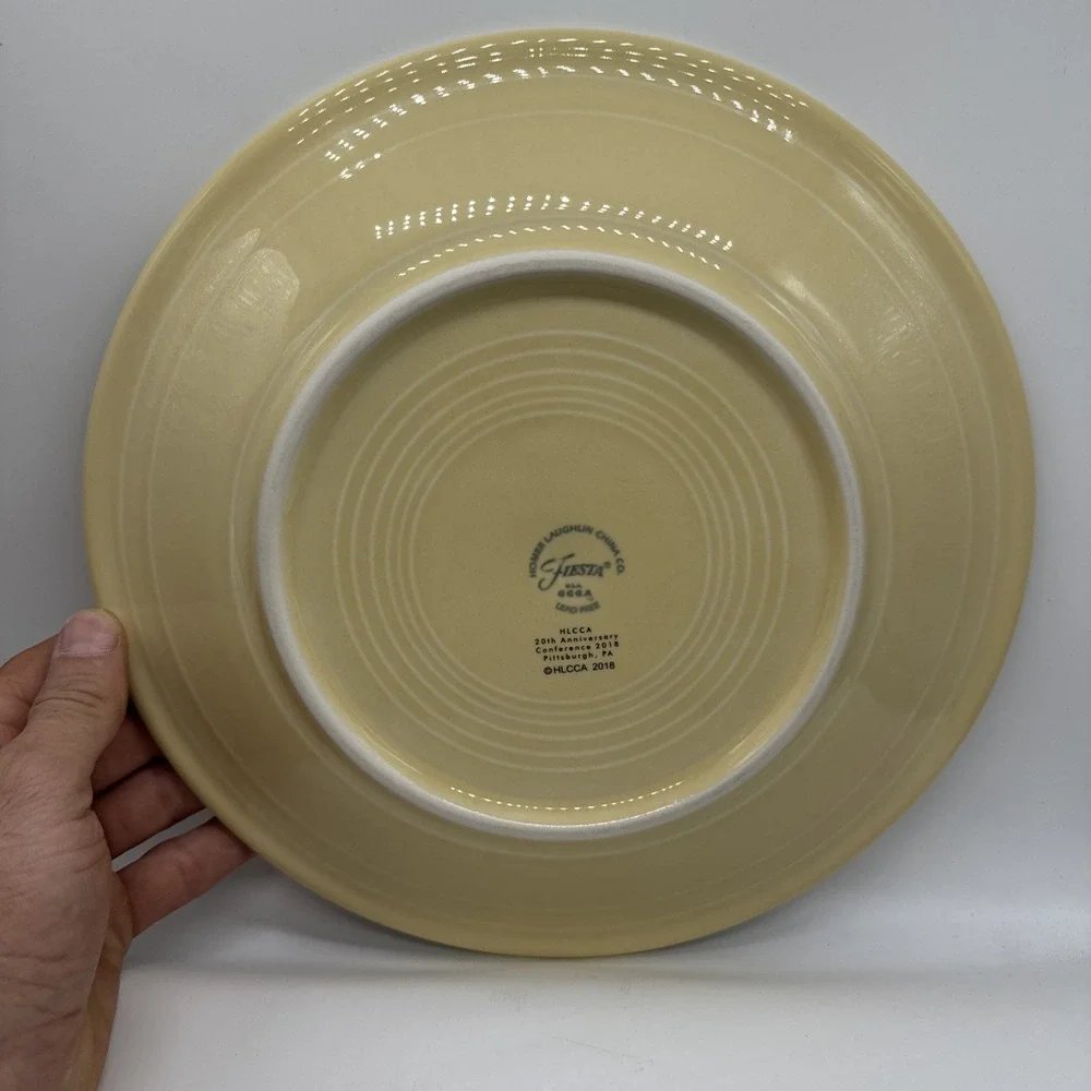 Fiestaware Platinum Stripe Dinner Plate Fiesta HLCCA 2018 Conference Exclusive